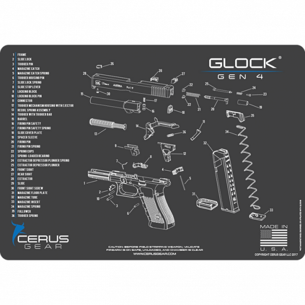 Cerus Gear - Renigungsmatte - Glock Gen 4