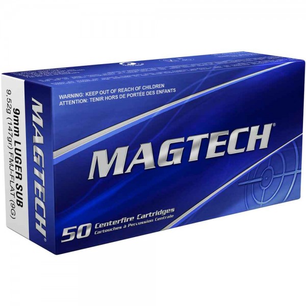 Magtech - 9mm Luger FMJ Subsonic 9,55g/ 147gr.