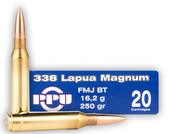 PPU .338 Lap. Mag. 250gr FMJ-BT - 10er Pkg