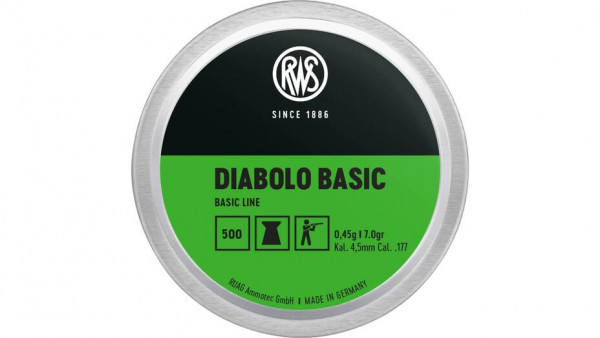 RWS Diabolo Basic 4,5mm - 0,45g/7gr - 500er