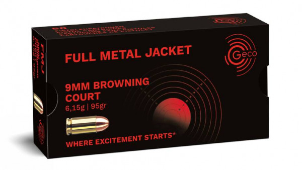 Geco 9mm Browning short - FMJ - 95gr/6,15g - 50er