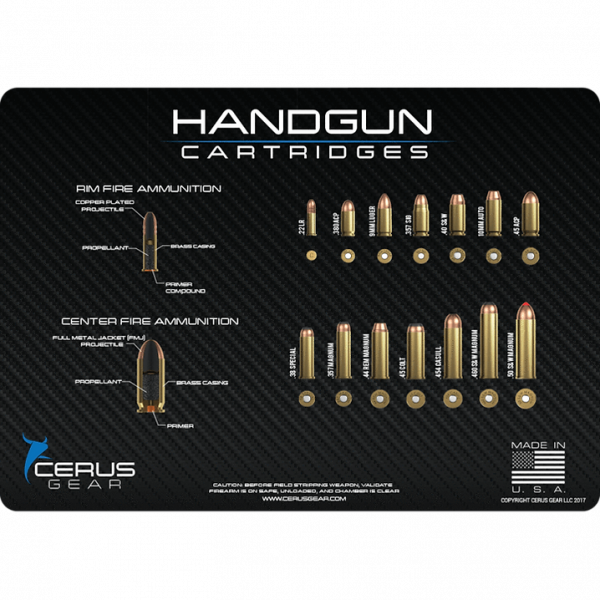 Cerus Gear - Renigungsmatte - Top Handgun Cartriges