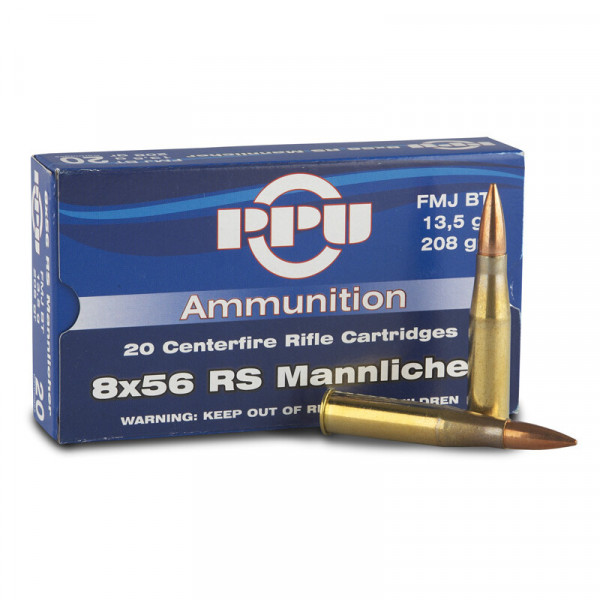 PPU 8x56RS Mannlicher 208gr SP - 20er