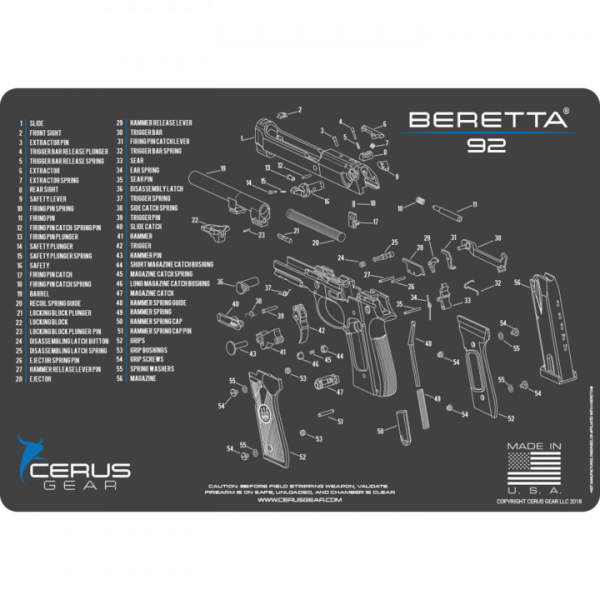 Cerus Gear - Renigungsmatte - Beretta 92