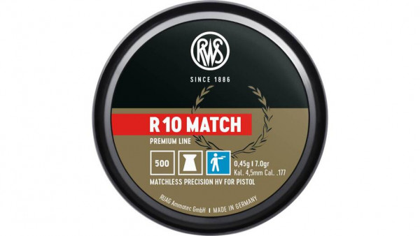 RWS Premium Line 4,50mm Diabolo 0,45g R10 Match HV