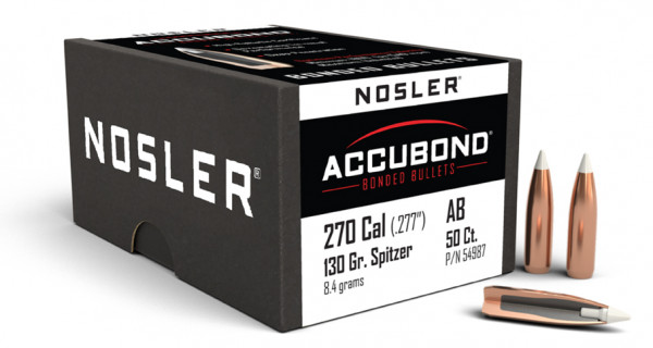 Nosler Geschosse .270 AccuBond 130gr Spitzer - 50er